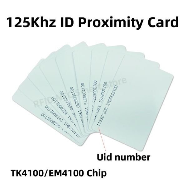 Controllo 50/100pcs/lotto RFID 125KHz ID TK4100 Scheda di prossimità 0,8 mm Controllo accessibile Smart per il controllo degli accessi EM4100 scheda chip EM4100