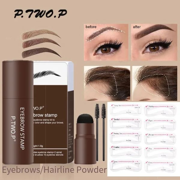 Enhancers Make -up Augenbrauenpulverstempelforming -Kit Augenbrauen Bleistift Schablone Make -up für Frauen weibliche Kosmetika kostenloser Versand