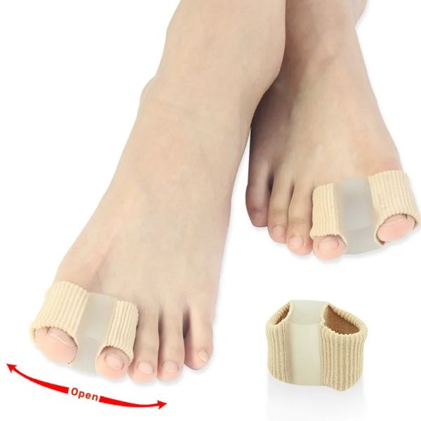 Behandlung 2 PCs Zehenabscheider Hallux Valgus Korrektor Zehenabstandshalter Fettfinger Korrektor Daumen Bunion Glättung Fußpflegewerkzeug