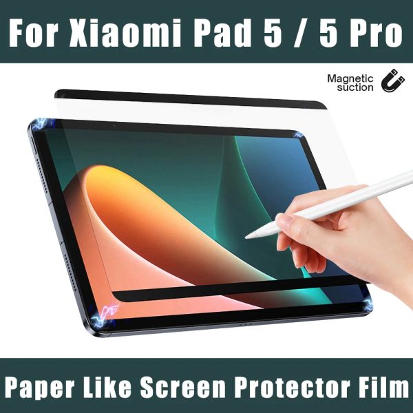 Papel de caixa como protetor de tela para xiaomi bloco para 2021 xiaomi mi pad 5 mi pad 5 Pro Removável Atração Magnética Filme