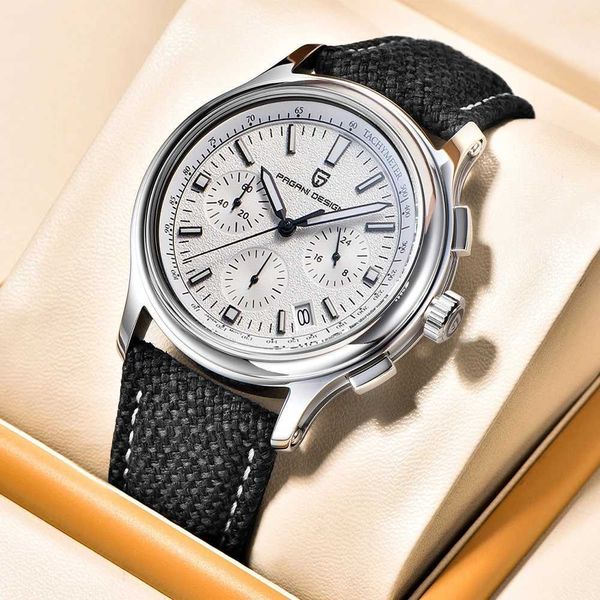 Наручительные часы Pagani Design Mens Watches 2024 Top Luxury Charnograph Quartz Watch for Men Sports VK63 Sapphire стеклянный водонепроницаемый Reloj Hombre 240423