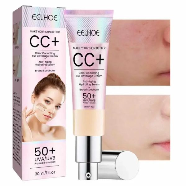 Feuchtigkeitscremes CC Sonnenschutzcreme Gesichtisolation Sonnenschutz Make -up Concealer Ölkontrolle Aufhellen Feuchtigkeit Lotion gesunde Hautpflege SPF50+