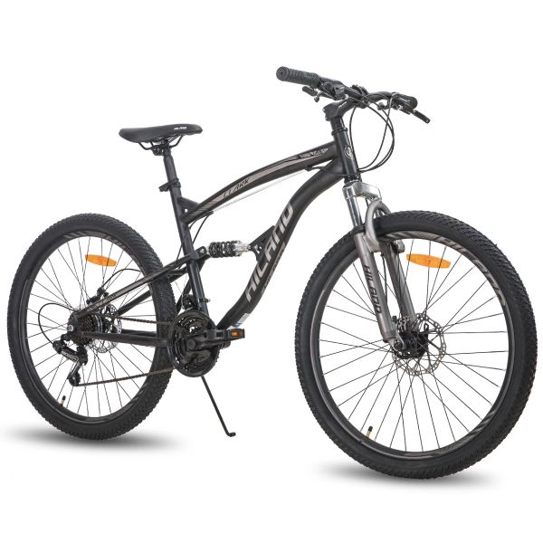 Без велосипеда корабль Hiland 26 -дюймовый стальная рама MTB 21 Speed Mountain Bike Bicycle Двойной дисковый тормоз