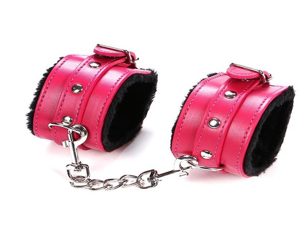 BDSM Toys Sex Toys Leather ou Metal Handcuffs Restrições Limitadas Manacle Ferramentas de suprimentos adultos Game de sexo Bondage Cuffs 7502144