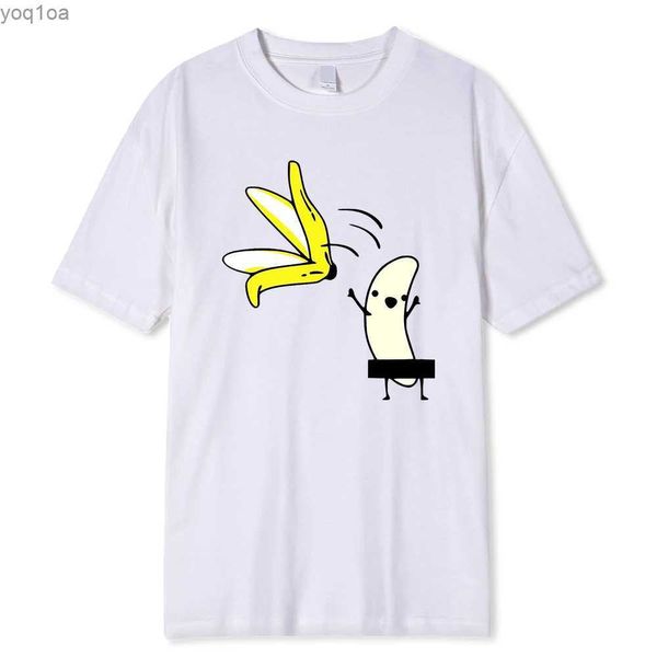 Camisetas masculinas masculino de banana desgosto sobrecarregando de camiseta engraçada t-shirt humor de verão piada hipster camiseta macia algodão casual camisetas roupas streetwearl2404