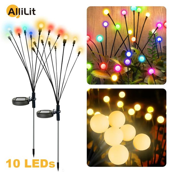 Allilit LED LUZES SOLAR LUZES DE FIREFLY LAMPLING DE LAMPLES DE DECORAÇÃO DO JARDIM DO JARDIM STARBURSO STARA PAVAGEM CATHA PACO DE VAIO DA IMPERMEIRA DO JASTAL 240411