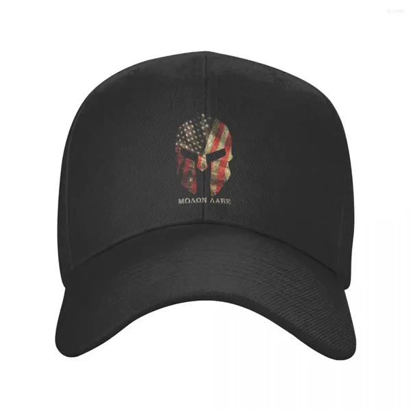 Ball Caps Classic Unisex Americanspartan Molon LaBe Sparta Baseball Cap da baseball Adult Papà Cappello da papà da donna Snapback Sport