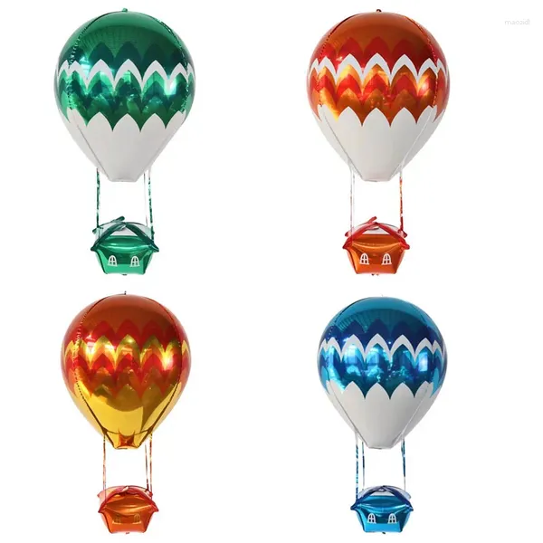 Decorazione per feste 4d Wave Air Balloon Flying House Fairy Tale Alluminum Film Ball Kids Birthday Holiday Outdoor Wedding Floating Deco
