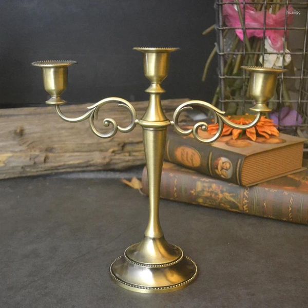 Kerzenhalter Zink Alloy Metal Silber Gold Stand Candelabra Halter Candlestick für Hochzeitsheim -Party -Event Dekoration