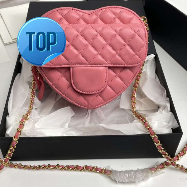 bolsa de corpo transversal de bolsa de coração bola de bolsa crossbody saco de bolsa de bolsa de couro para bolsa de ombro Mini coração amor com tiro de ouro 18 cm barato bl