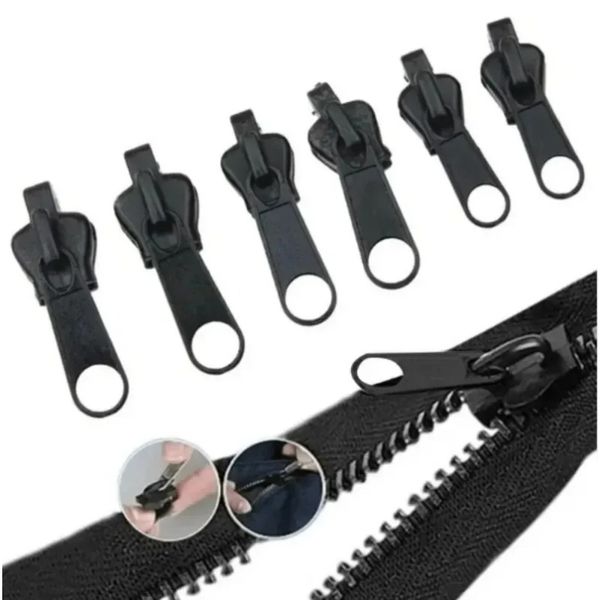 Novo 6pcs Instant Zipper Universal Instant Fix Kit Zipper Kit de substituição Zip Slider dentes resgate novos zíperes de design para SewUniversal