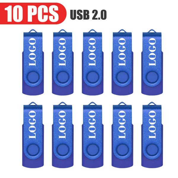 Sürücüler 10 PCS/LOT USB Flash Drive 64GB Kalem Sürücü 512MB 1GB 2GB 4GB 8GB 16GB Pendrives USB Stick 32GB Bellek Çubuğu Ücretsiz Özel Logo Hediyesi