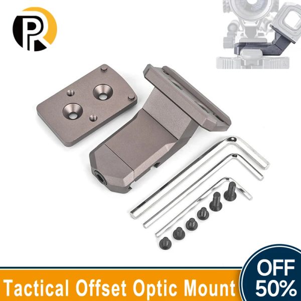 Accessori AiRsoft Tactical Metal Optic Mount Fort2 RMR di 45Degrees può installare più tipi di mirini a punti HS240239 Accessori