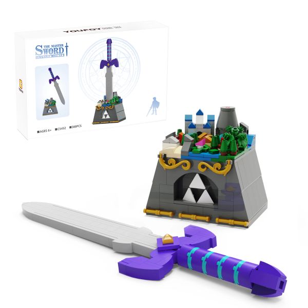 Blocchi buildmoc Breath of the Wild the Master Sword Building Blocks fissati per Zeldaed Hyrule Castle Botw Arms Bricks Toys Children Gifts