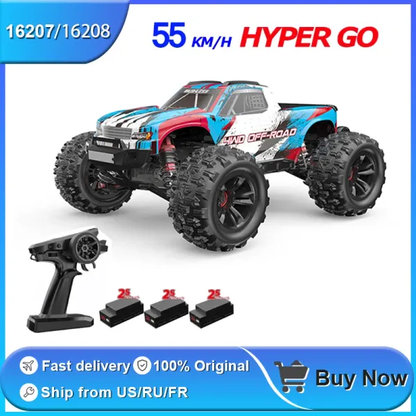 AUTO MJX 16208 16207 Hyper Go RC Auto 1/16 Brushless 4wd Racing Truck 2.4G ALTA SPEAD Offroad Remote Control Drift Cars Toys for Kids