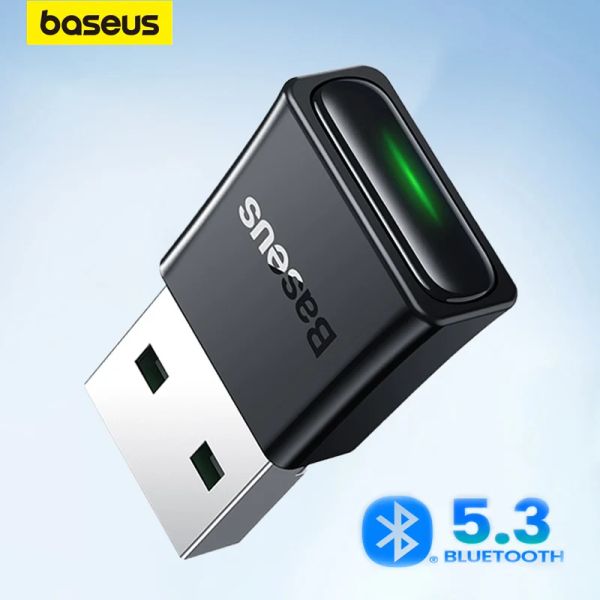 Мыши BaseUs USB Bluetooth 5.3 Адаптер для ПК Win11/10/8,1 BT -передатчика Деджени