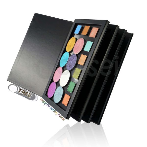Coosei Book geformte neue große magnetische Lidschatten -Palette 3/4 Schichten leer großer Make -up -Paletten -Aufbewahrungsbox 60pcs 36 mm Schatten