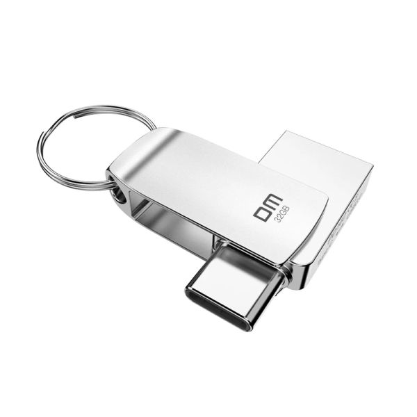 Laufwerke DM USB C Flash -Laufwerk 128 GB Typ C USB -Flash -Laufwerk PD162 32 GB OTG USB Stick Hochgeschwindigkeit CLE USB 3.0 Penstanlaufe