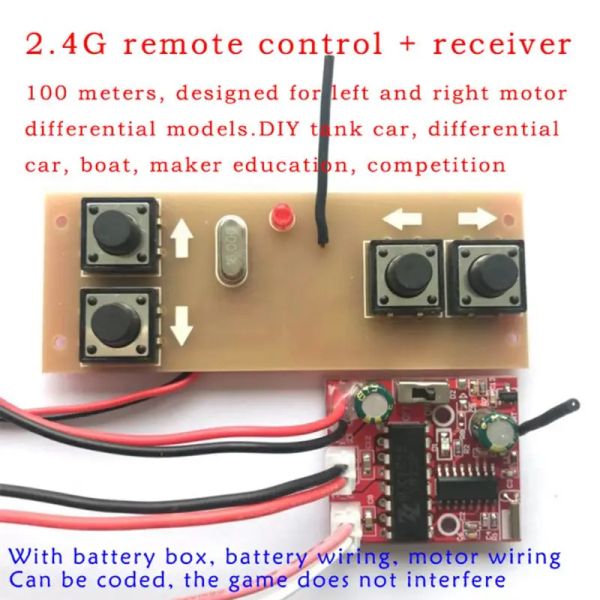 Auto 2021 Neues 4Channel 2,4G Fernbedienungsreceiver Modul Kit Circuit Board für RC -Modellauto