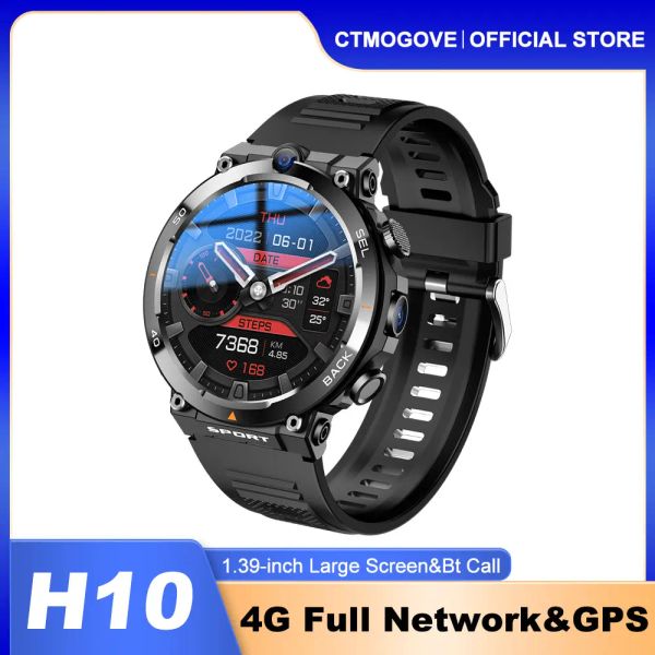 Смотреть H10 4G Network Smart Watch 16GROM Dual Camera Carm SIM -карта Wi -Fi Wireless Fast Internet Access NFC Android Smart Watch