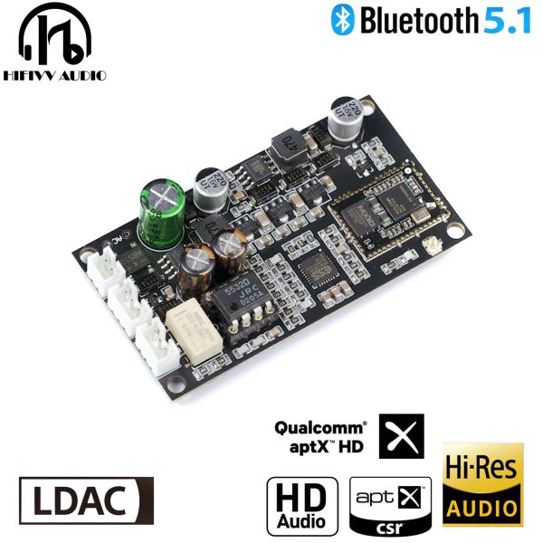 Конвертер Bluetooth 5.1 Аудио звуковой карты QCC5125 QCC3034 Модуль DAC Аналоговый вход