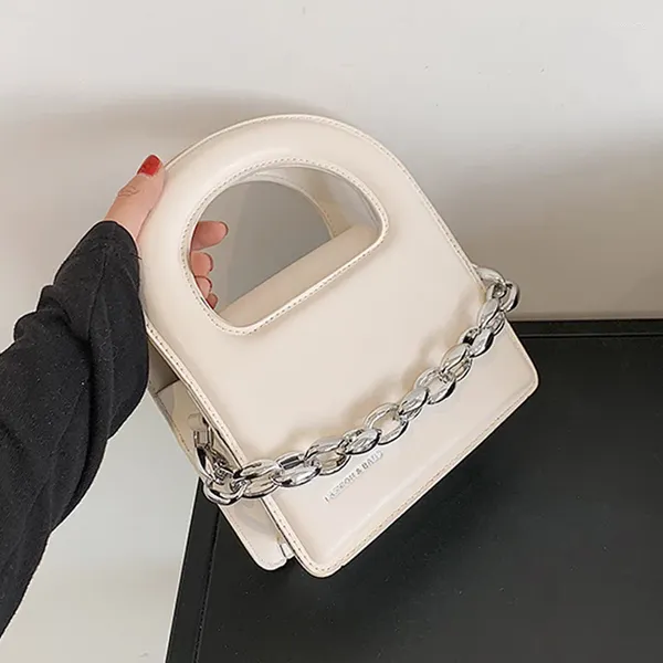 Omuz Çantaları Zincir Tasarım Mini Tote Çanta Kadınlar İçin Yüksek Kaliteli Deri Crossbody 2024 Moda Lüks Kadın Marka Çantası Çanta