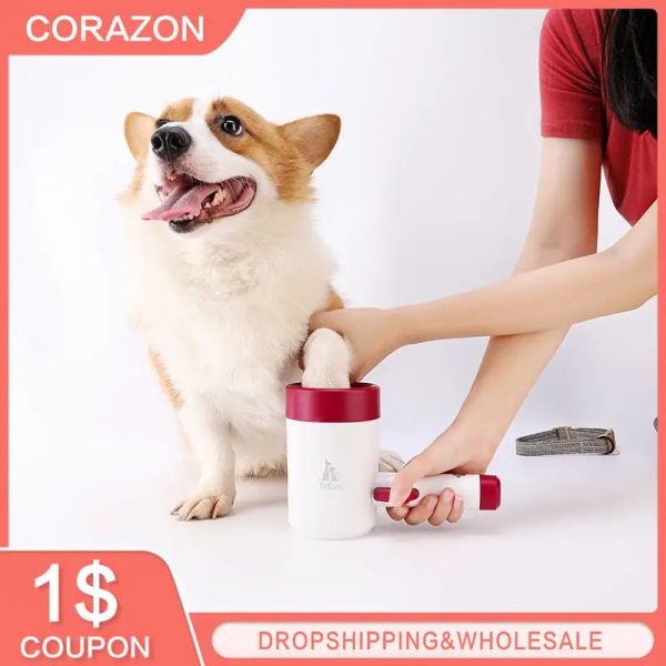 Removers Outdoor Portable Piet Cane PAW Cuglio di Piegoletta Morda Pieno Silicone Pieci Pulisci Cane Paws One Cuoco Clessazione per lavaggio rapido.