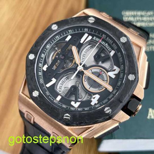 AP Tactical Handgelenk Uhr Tourbillon Royal Oak Offshore 26288of oo d002.cr 18K Roségoldhandbuch Mechanische Herren Uhr