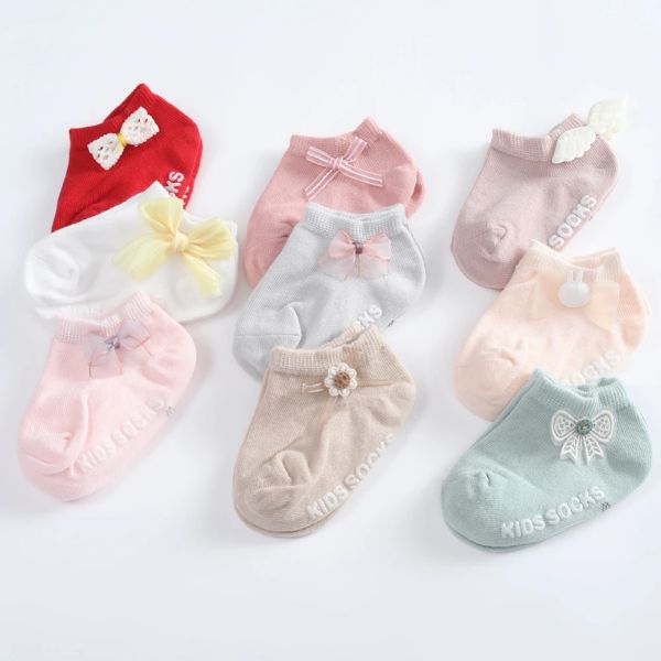 Strumpfhosen 3 Paare Neugeborene Socken Frühling Sommer Baby Jungen Mädchen Baumwolle fest atmungsaktiven Kind weiche süße Socken Kinder Socken Socken