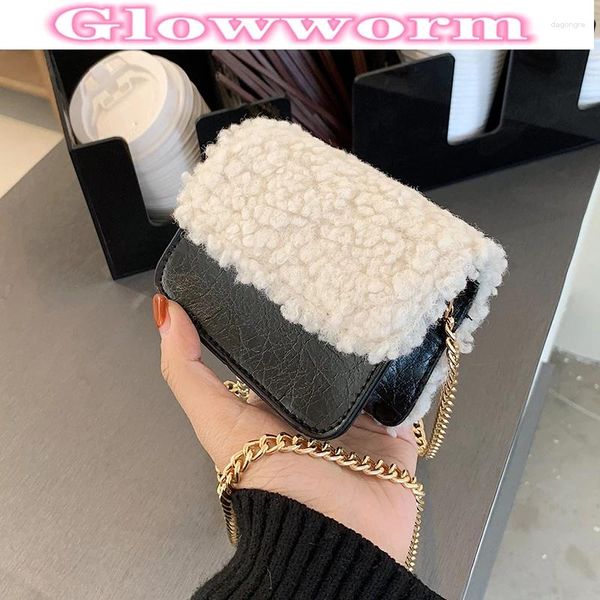 Bag Mini Autumn e Inverno Agnello Spalla 2024 Fashion Chain All-Match Women's Designer Plushenger Plushing