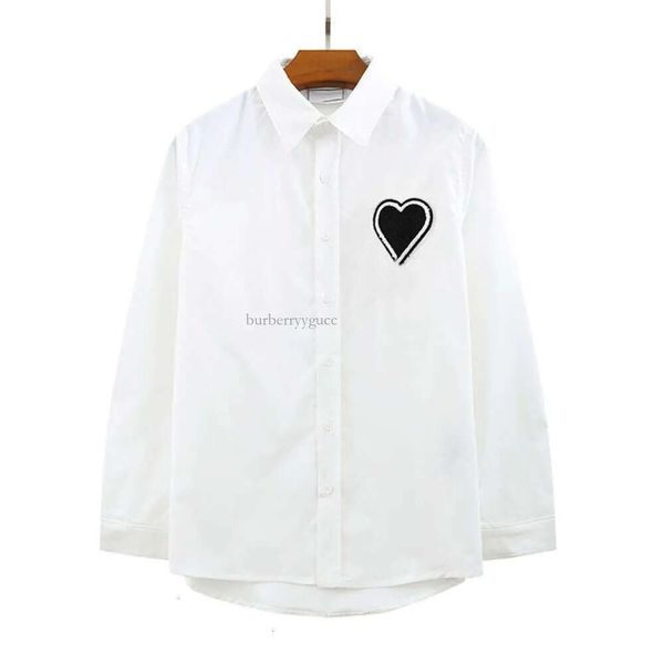 Mode Frauen Shirt Designer Shirts Herren Frauenbrief Love Graphic Button Up Cardigan Jacke lässig Lose Farbe Einfaches Langarm Shirt