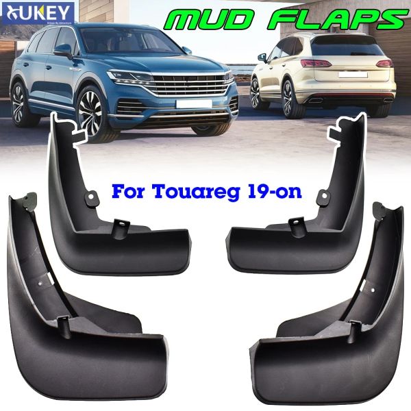 Stoßstangen 4pcs Schlammklappen für VW Touareg 3 MK3 2019 2020 geformte Schlammguards Schlammflaps Splash Guards vorderen Heckstyling