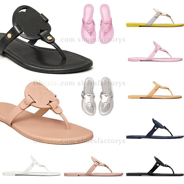 Kadın Sandal Kadın Sandaletler Düz Mules Slaytlar Siyah Pembe Ev Terlik Dhgates Lüks Yaz Kaydırıcı Sandalias Sandles Flip Flops Flats Flats Ayakkabı