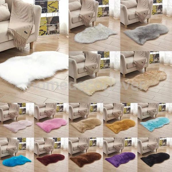 Teppiche 40x60 cm Schaffell flauschige Haut Kunstfell gefälschte Teppich Teppiche für Wohnzimmer Schlafzimmersofa Boden