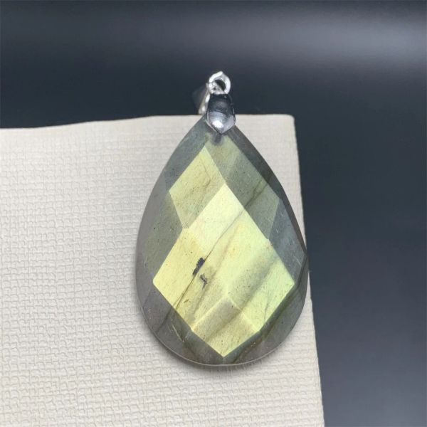 Collane 100% naturale arancione arancione giallo viola labradorite collana a pendente donna donna sfaccettatura irregolare colorata labradorite perle dono di guarigione