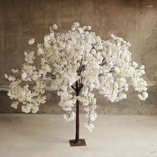 Fiori decorativi artificiale fiore di ciliegia albero lussureggiante per la festa del matrimonio di compleanno da fondo per la casa decorazione del soggiorno