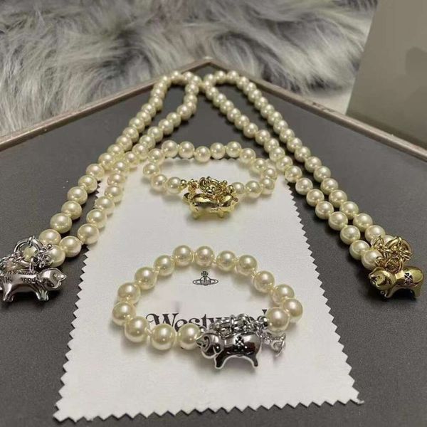 Дизайнерские украшения Viviane Viviennes Westwood Jewelry Jewelry Sender Collece New Piggy Planet Gearl Colles