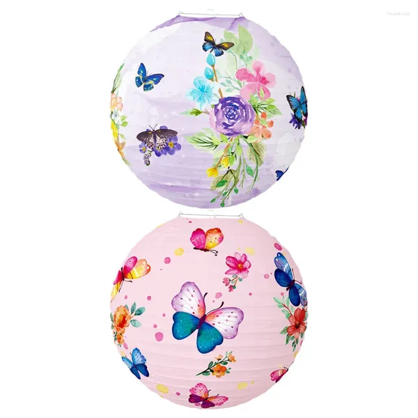 Titulares de vela 2 PCs Butterfly Paper Lanterns