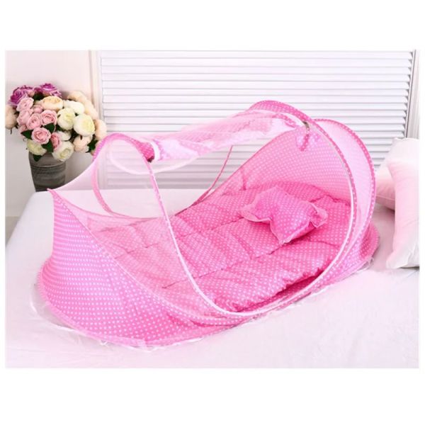 Kissen Baby Bettwäsche Crib Netting Klappende Baby Mosquito Nets Bett Matratze Kissen Dreieanzug für 03 Jahre alte Kinder