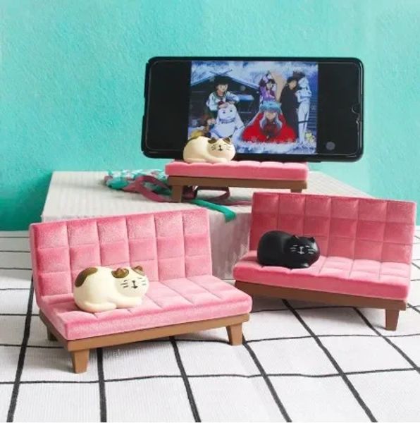 Spielzeug japanische Miniaturverschmutzung Pulver Katze Sofa Japan Zakka Decol Desktop Lazy Handy -Klammer DIY -Ornamente Spielzeug Stifthalter