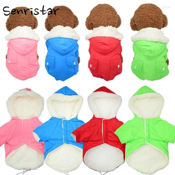 Abbigliamento per cani vestiti di cotone caldo addensato per piccoli cani di grossa taglia costume morbida peluche chihuahua York giacca cappotti da cucciolo per compagnia