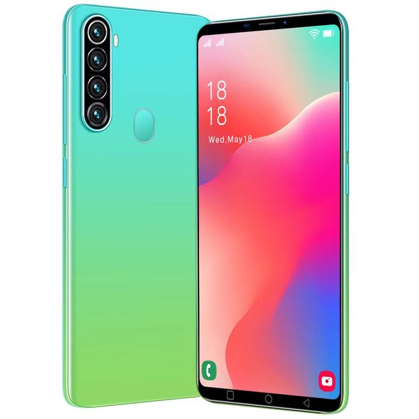 Note80 Mobiltelefone Dual SIM+Micro SD -Karte 16+512G 24+48MP Gesicht Entsperren Sie 6800 mAh Big Battery 6,0 Zoll 5G Android AI Phone 10 Core HD -Kamera