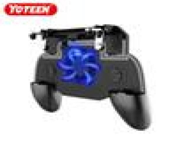 Yoteen Mobile Game Controller Grip Cooling -Lüfter erweiterte Griff mit Trigger Joystick für iOS Android PUBG Shooting Game7754321