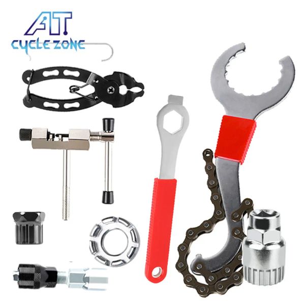 Strumenti 8pcs Kit di strumenti per la riparazione in bicicletta MTB Strumenti stradali per motivi per taglierina per bici