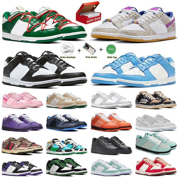 Дизайнерские кроссовки с низким конькобежом с коробкой Panda Unc Coast Grey Fog Rayssa Leal Lobster Blue April Jarritos Freddy Krueger Mens Trainers Trainers Outdoor Shoes dhgate