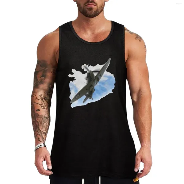 Tanques masculinos Supermarine Spitfire Top Running camisa de roupas íntimas camisetas de ginástica singlet para homens roupas de homem