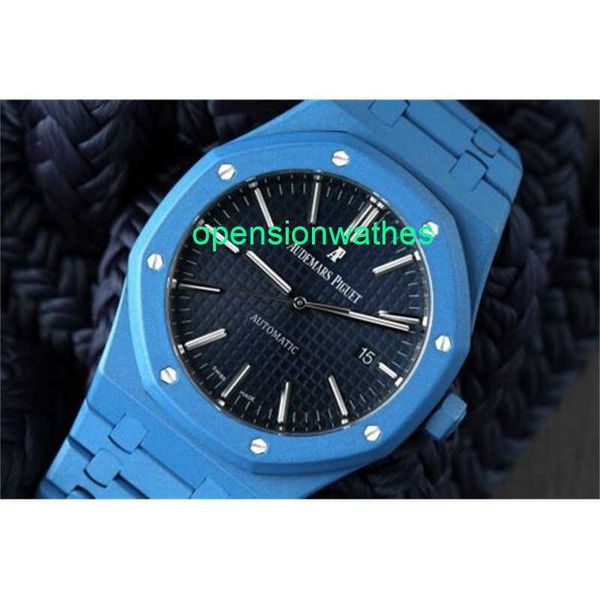 AP Luxury Watches MENATICO AUDEMAR Pigue Royal Oak 41mm 15500st OO.1220st.01 Blue Ceramic Blue Blue Ceramic FNY8