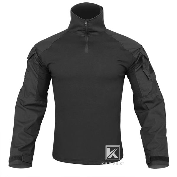 Armas krydex cp estilo tático bdu g3 camisa de combate para atirar em caça ao campo de batalha militar tops de assalto uniforme com cotovelo black