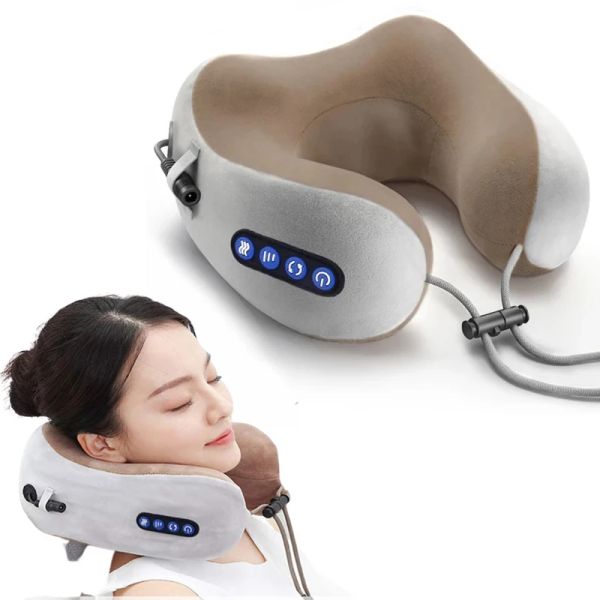 Massager Electric Neck Massager U em forma de ombro amassado Aquecimento Massagem portátil Viagem de carro em casa use travesseiro multifuncional de massagem