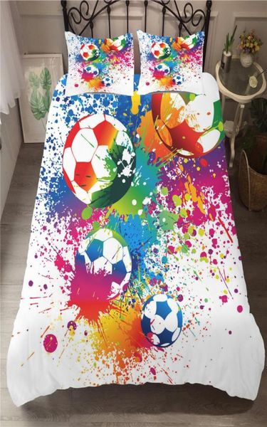 Set di biancheria da letto calcistica del piumino calcio di calcio EDredon Futbol Single stampata per bambini di lusso per bambini senza letto Copertina di letti C4751578